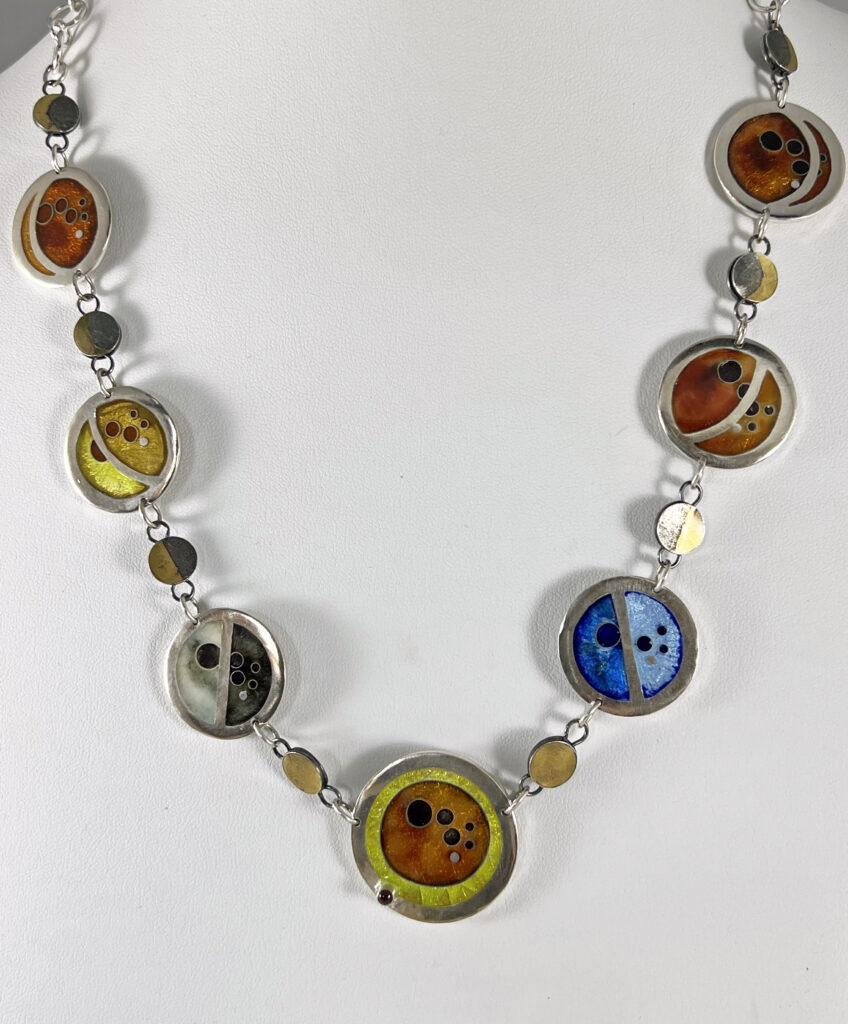 Lunar Cloisonne'/Champleve' Necklace