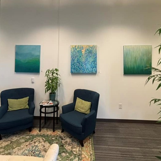 Steevie Parks Paintings at the Edward Jones Office 