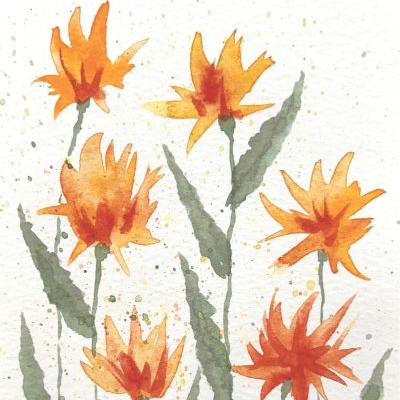 New! Watercolor Floral Postcards Workshop